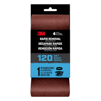 3M 27401 Sanding Belt, 3 in W, 21 in L, 120 Grit, Aluminum Oxide Abrasive