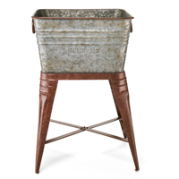 TUB SQUARE SMALL W/STAND 7GAL