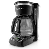 Black+Decker CM1160B-1 Coffee Maker; 12 Cup Capacity; 975 W; Glass/Plastic;