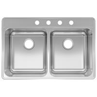 KINDRED SINK DOUBLE SS 33X22X8IN