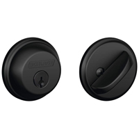 DEADBOLT KYD ONE SIDE MAT BLK