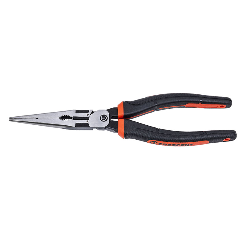 PLIER LONG NOSE CSHN GRIP 8IN