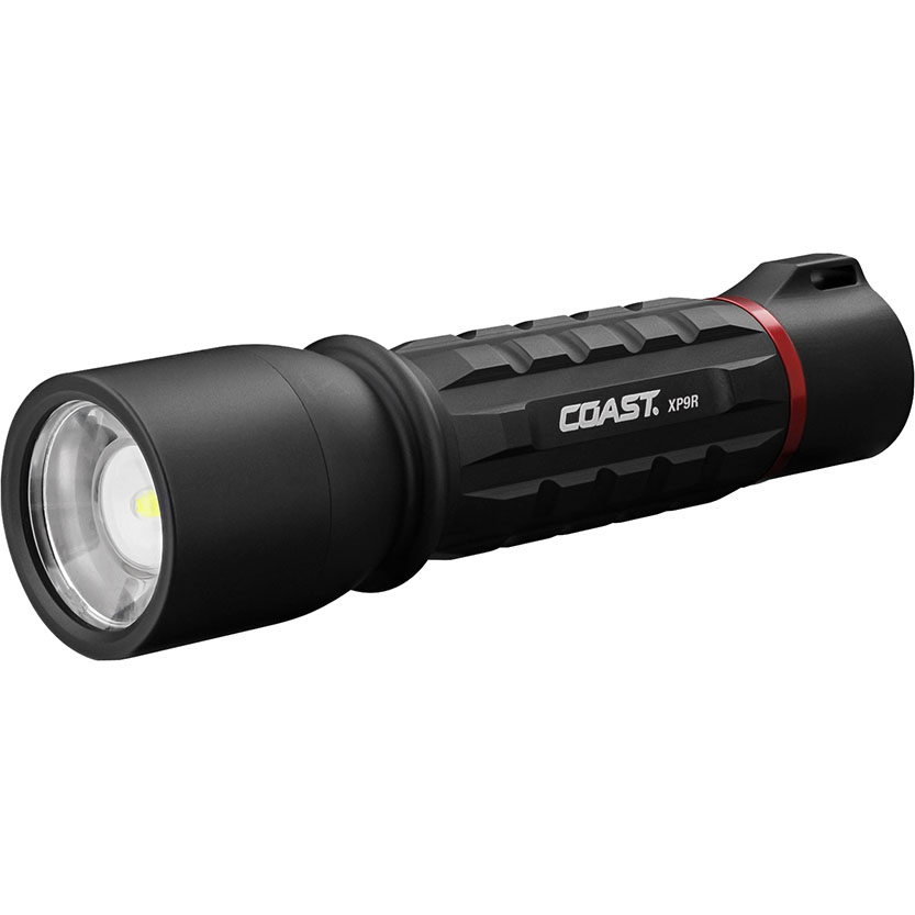 Coast XP Series XP9R Flashlight, ZX850 Battery, Rechargeable, Zithion-X Battery, LED Lamp, Bulls Eye