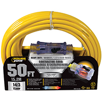 PWZ-ORP511730 EXT CORD 50FT YLW