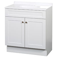 VANITY COMBO SHAKER WHITE 30IN