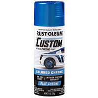 Rust-Oleum 340457 Premium Custom Paint, Chrome, Blue, 10 oz, Aerosol Can