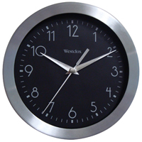 WES-36001A WALL CLOCK ROUND BLAC