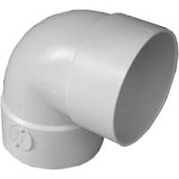 CANPLAS 414153BC Short Turn Pipe Elbow, 3 in, Hub, 90 deg Angle, PVC