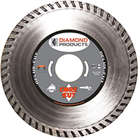 DIAMOND PRODUCTS 21134 Circular Blade, 4-1/2 in Dia, 7/8 in Arbor, Diamond