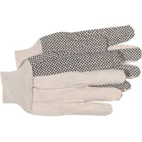GLOVE COTTON 8 OZ PVC DOTTED L