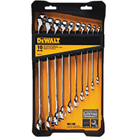 DeWALT DWMT72167 Wrench Set, 10-Piece, Chrome Vanadium Steel,