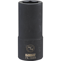 DeWALT DWMT74138OSP Impact Socket, 15/16 in Socket, 3/4 in Drive, 6-Point,