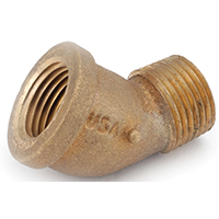 BRASS ELBOW 45 STREET 1/2"