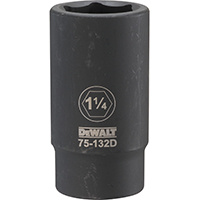 DeWALT DWMT75132OSP Impact Socket, 1-1/4 in Socket, 3/4 in Drive, 6-Point,