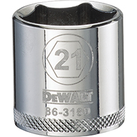 SOCKET 3/8 DRIVE 6PT 21MM