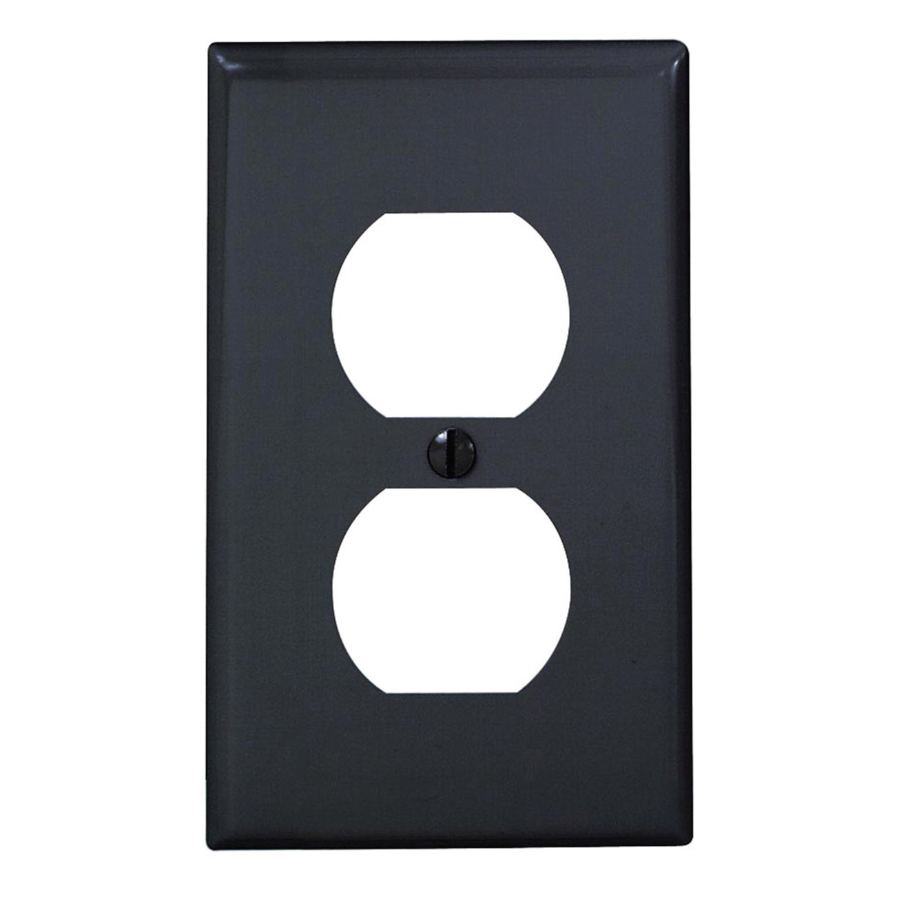 WALLPLATE RECP 1G BLACK