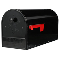 MAILBOX 2-DOOR STEEL BLK LARGE