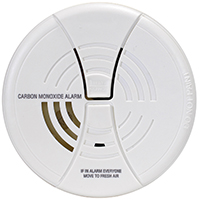 CO DETECTOR 9V DC W/MUTE WHITE