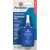 Permatex 24240 Threadlocker, Liquid, Mild, Blue, 36 mL Bottle