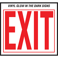 VINYL GLOW SIGN 10"X12" EXIT