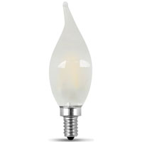 Feit Electric BPCFF60/827/LED/2 LED Lamp; Decorative; Flame Tip Lamp; 60 W