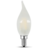 Feit Electric BPCFF40950CAFIL/2 LED Light Bulb, Decorative, Flame Tip Lamp,