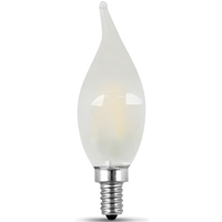 Feit Electric BPCFF60950CAFIL/2 LED Light Bulb, Decorative, Flame Tip, 60 W