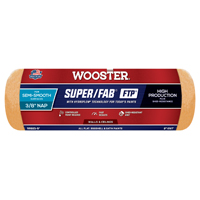 WOOSTER RR923-9 Paint Roller Cover, 3/8 in Thick Nap, 9 in L, Fabric Cover,