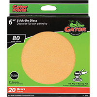 6IN GOLD STICK-ON DISC 80#