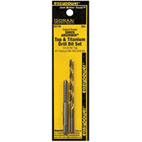 DRILL BIT SET 1/4-20NC /#7 2PC