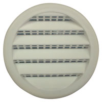 PLW-100 2" RND WHITE PLAS LOUVER
