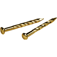 NAIL TRIM BRASS PLTD 1-1/4 IN