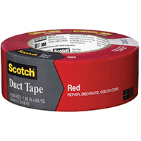 Scotch 3960-RD Duct Tape; 60 yd L; 1.88 in W; Red