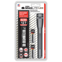 FLASHLGHT LED MINI 2AA ADJ GRY