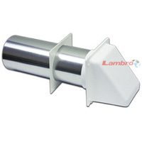 4" WHT DRYER VENT HOOD W/TAIL d