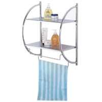 WALL RACK CHROME W-2 SHELVES