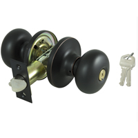 ProSource Entry Knob Lockset, Series TF, Bronze