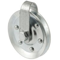 Prime-Line GD 52108 Pulley with Strap and Axle Bolt, 4 in Dia, 3/16 in Dia