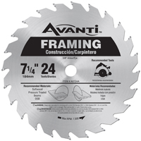 CIRC SAW BLADE 7-1/4 24T CARB