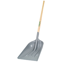Landscapers Select 34604 Scoop Shovel, 14-1/4 in W Blade, ABS Blade, Wood