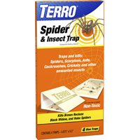 TERRO T3206 Spider and Insect Trap, Solid, Mild, 10 in L Trap, 4 in W Trap,