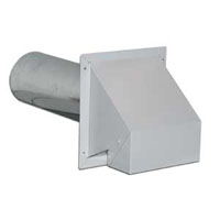 EXHAUST VENT GALV  WHITE HOOD 4"