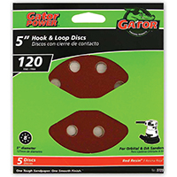 5IN 120GRIT 8HOLE HK/LOOP 5PK