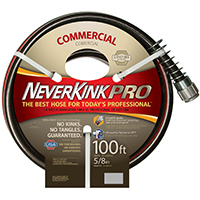 Apex Neverkink Pro Commercial 8845-100 Water Hose, 5/8 in, 100 ft L, Brass