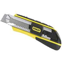 FATMAX 10-481 Utility Knife, 18 mm W Blade, Steel Blade, Black/Yellow Handle