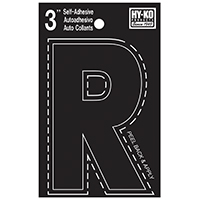 HYK-30428 LTTR HO R VINYL 3 BLK