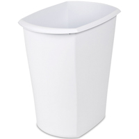 WASTEBASKET RECT WHT 5.5 GAL