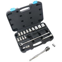SOCKET SET 19PC 1/2DRIVE MET