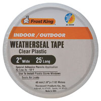 TAPE WEATHERSEAL 2X25FT CLR