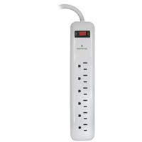 6 OUTLET 1.5' SURGE PROTECT 400J